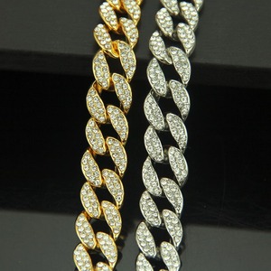 Colliers ras du <span class=keywords><strong>cou</strong></span> pour hommes, style hip-hop, avec chaîne cubaine large multi-cristaux et fermoir montre, bijoux <span class=keywords><strong>de</strong></span> fête rock, vente en gros - Product Image 4