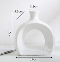 Vase de table en porcelaine contemporaine, écologique, forme unique, ensemble de 2 vases à fleurs pour la décoration de la maison, mariage