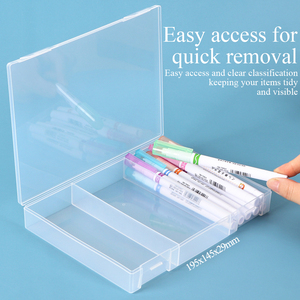 SUNSHING 3 Compartments <b>Tool</b> Parts Organizer Clear Sectioned Containers Plastic <b>Box</b> for Storage Electronic Components - Product Image 4
