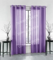 Vente chaude Texture Sheer Draps Rideaux pour le Salon De Luxe Durable Solide Térylène Sheer Panel Rideaux