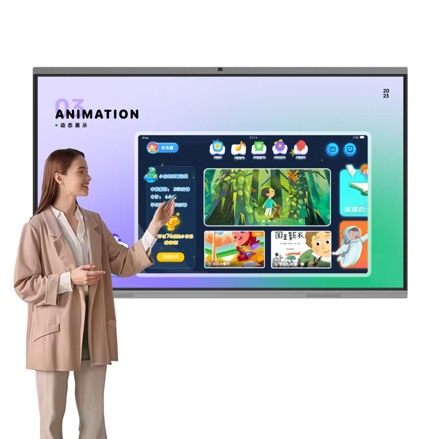 75 Inch 4K TV Interactive Whiteboard 20-Point Touch 120Hz Android/Windows Online Education Conference All-in-One Machine