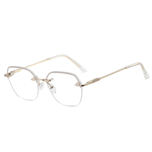 MS 91759 Eleganti Montature in Metallo Semi-Rimless per Donna, Aste Sottili Minimaliste - Product Image 4