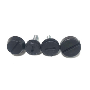 Pieds de meubles réglables en plastique noir, type vis, patins de nivellement pour table, chaise, support d'étagère - Product Image 2