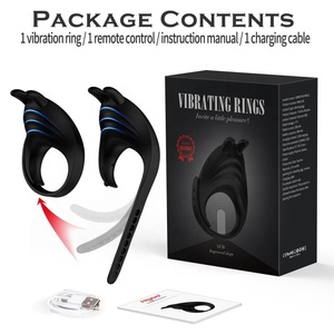 Có thể điều chỉnh người đàn ông của Silicone rung Cock vòng đồ chơi tình dục chậm trễ xuất tinh chức năng & lưỡi massage sản phẩm tình dục - Product Image 3