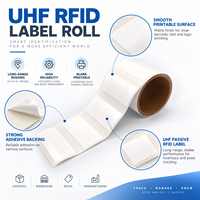 Rouleau d'étiquettes RFID UHF 860-960 MHz EPC Gen2 ISO18000-6C Impinj Monza R6, autocollant passif imprimable pour le suivi logistique et l'inventaire