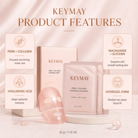 Masque facial en hydrogel au collagène PDRN, format voyage, hydratant, raffermissant, anti-âge, nourrissant, éclaircissant, marque privée, OEM, ODM, vente en gros