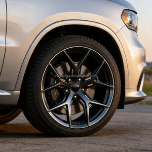 Rueda Forjada Monobloque en Negro Brillante con Diseño Multirradio, Compatible con Dodge Durango SRT, en Oferta - Product Image 1