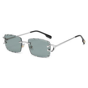 Lunettes de soleil SPUKA 7068 sans monture, coupe diamant, monture métallique 2026, verres dégradés, protection UV400, logo personnalisé, Lunettes Gafas - Product Image 3