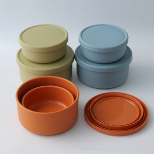 2026 Nieuwe Trend: Draagbare Ronde Siliconen Voederbakjes met Deksel voor Honden of Katten, Voedselopslag en -conservering, Magnetronbestendig - Product Image 4