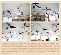 Ventilateur de plafond moderne Fandelier à faible bruit, 52 pouces, avec lampe et 3 pales, pour la maison