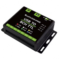Konverter USB ke TTL 8 saluran kelas industri, modul serial UART dengan sirkuit proteksi ganda