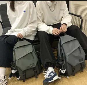 Koreaanse Stijl Schattige Unisex Grote Capaciteit Nylon Unisex Mode Schooltas Vrije Tijd Laptop Rugzak