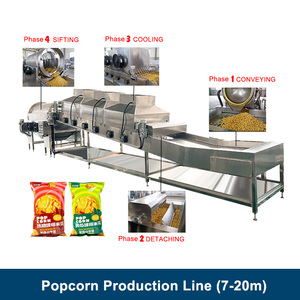 CE Phê Duyệt Công Suất Lớn Tự Động Nấm Caramel Gas Bỏng Ngô Máy Công Nghiệp Bỏng Ngô Dây Chuyền Sản Xuất Để Bán - Product Image 2