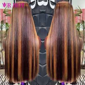 วิกผมไฮไลท์ P4/27 ผลิตภัณฑ์ความงามสำหรับผู้หญิง วิกผมแบบไม่ต้องใช้กาว วิกผมลูกไม้ด้านหน้า วิกผมลูกไม้ด้านหน้าแบบผมแท้เวียดนาม - Product Image 1