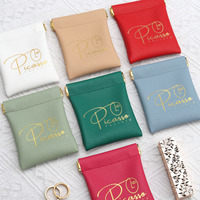 Pochette en cuir PU gaufré personnalisé sac d'emballage cosmétique avec sac pochette en cuir à aimant fermé