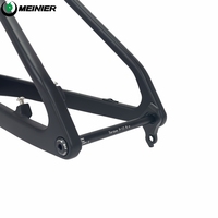 Cadre de vélo de montagne en fibre de carbone de 32 pouces, cadre VTT avec boîte à outils, T47 BB UDH, fourche rigide en carbone pour pneus 32x2.5