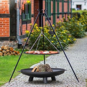 Outdoor BBQ <strong>Large</strong> Hanging <strong>Fire</strong> Bowl Cauldron <strong>Fire</strong> <strong>Pit</strong> - Product Image 3