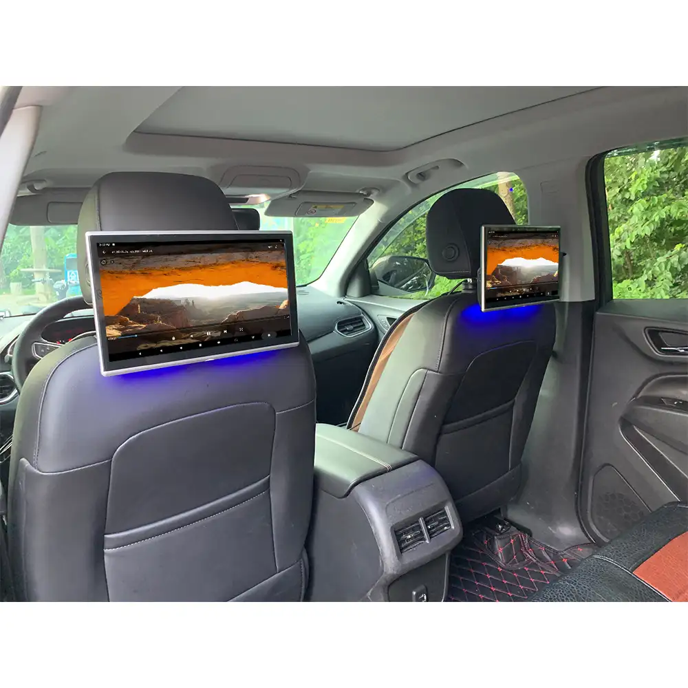 Descanso de cabeça de carro para carro, monitor de 11.6 polegadas android 10.0 4k 1080p, espelhamento de tela, entretenimento, vídeo, monitor para carro universal