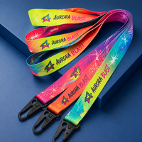 Lanière personnalisée en polyester avec crochet métallique pour badge d'identification, événements sportifs et promotions