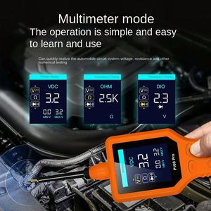 Testeur de circuit automobile P100 PRO, testeur de batterie 12V, affichage numérique, ajustement universel, orange - Product Image 4