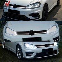 Grille de pare-chocs avant noire brillante avec éclairage pour Volkswagen Golf 7 2013-2016 Accessoires de voiture