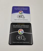 Индивидуальная QR-код NFC-карта для отзывов Google (213/215), матовая черная самоклеящаяся карта с клеевым слоем