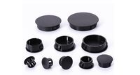 Tapones de plástico de nylon de 5-75 mm, negros y blancos, con cabeza abovedada, tapas redondas a presión para paneles
