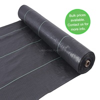 Rouleau de tissu pp noir en gros au meilleur prix d'usine, feuille de couverture de sol en polypropylène tissé tissu agro de contrôle des mauvaises herbes