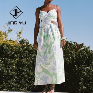 ชุดเดรสชายหาดฮาวายพิมพ์ลายตามสั่งคุณภาพสูงสำหรับฤดูร้อน ดีไซน์เว้าแบบลำลองสไตล์โบฮีเมียน - Product Image 3