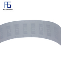 Étiquette d'instructions de lavage et d'entretien tissée UHF RFID passive imprimable pour la gestion de l'inventaire des vêtements