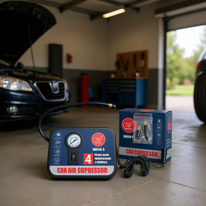 Compresseur d'air portable pour voiture Eb, double cylindre, 12V, 150 Psi, gonfleur de pneus pour voiture compacte et moto - Product Image 2