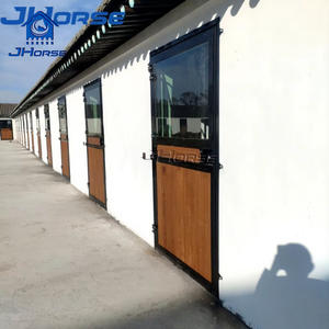 JHorse installa facilmente porte da fienile per attrezzature per cavalli con struttura in vetro inossidabile zincato - Product Image 1