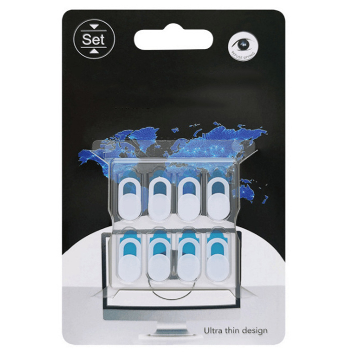 8PCs Oval blanco + Paquete de tarjeta