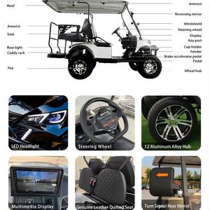 Customized 6 Seater <b>Golf</b> Buggy Cart With Lithium Battery Carts for Sale BM-G4+2 High-Power Motor Delivers up to 5kW of Power for - Product Image 3