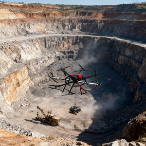 Heavy lift <b>industrial</b> drone 300kg payload 4800mm wheelbase long endurance IP68 multifunction transport lifting support UAV - Product Image 4