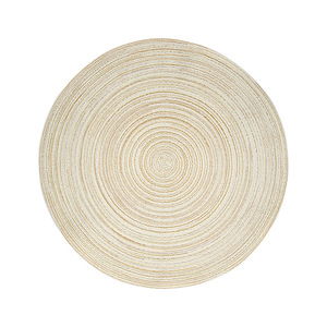 Round Polyester Cotton Placemats <b>Large</b> Size Woven Eco Friendly Table <b>Mats</b> For Home Dining - Product Image 3