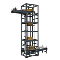 Machine de levage verticale de convoyeur de produits d'ascenseur de récipient en plastique de boîte dans l'usine