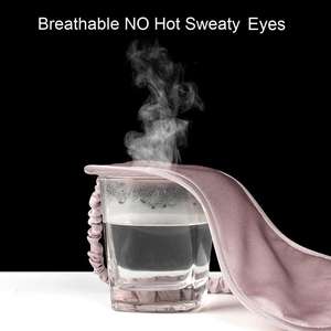 Masque de sommeil en soie de mûrier, <span class=keywords><strong>bandeau</strong></span> doux avec sangle élastique, personnalisable OEM pour le sommeil nocturne et les voyages, MOQ à partir de 100 pièces - Product Image 4