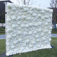 Exquisita Pared de Flores de Loto Artificial Europea en 3D y 5D, 8 pies x 8 pies, para Bodas, Fiestas, Navidad, Año Nuevo Chino, Cabina de Fotos