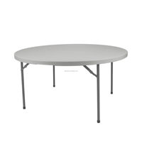 Nouvelles tables de banquet rondes pliables en plastique, sur mesure, pour réceptions de mariage, meubles de salle à manger CE.