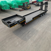 Semi-remorque à plateau surbaissé à 3 essieux pour le transport d'équipements lourds, d'excavatrices, de machines minières, de grues et de matériel de construction