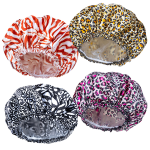 Bonnet <span class=keywords><strong>de</strong></span> Douche Écologique, Bonnets <span class=keywords><strong>de</strong></span> Douche pour Femmes, Double Couche Imperméable – Couleur Imprimée - Product Image 2