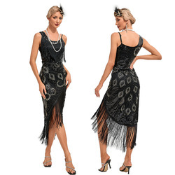Nouvelle robe de soirée Downton Abbey pour demoiselle d'honneur, invitée de mariage, soirée de gala, style années <span class=keywords><strong>1920</strong></span>, Great Gatsby - Product Image 6