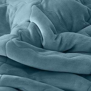 Couverture en polaire bleu lac douillette, couette douce et chaude pour lit, canapé, salon, chambre à coucher, décoration - Product Image 5