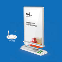 Offres Spéciales A4 A5 LED Enseigne lumineuse Affichage de comptoir mince magnétique avec boîte à lumière en aluminium pour usage de bureau