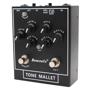 Demonfx Tone Mallet Bass Preamp DI Box Amp Simulator <span class=keywords><strong>IR</strong></span> <span class=keywords><strong>Loader</strong></span> Clean Boost Pédale de processeur multi-effets pour guitare basse électrique - Product Image 3