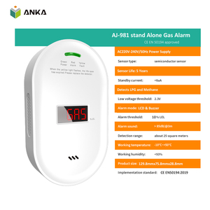 Anka AJ-981 CE en50291 chứng nhận <span class=keywords><strong>gas</strong></span> <span class=keywords><strong>Leak</strong></span> <span class=keywords><strong>Detector</strong></span> cho <span class=keywords><strong>LPG</strong></span> & Methane (CH4) với đầu ra chuyển tiếp - Product Image 3