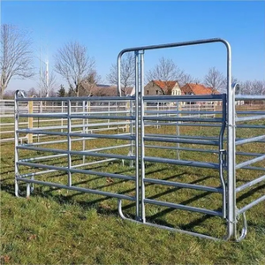 รั้วรักษาความปลอดภัยแผงกั้นม้าพร้อมหัวประตูโลหะเคลือบผงสำหรับรั้วฟาร์มปศุสัตว์ราคาถูก - Product Image 6