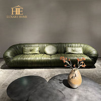 Canapé multi-courbes en éponge souple, luxe léger, forme spéciale, design simple et créatif, pour hôtel, appartement, salon, rouge