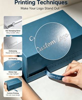 Boîte d'expédition pliable en kraft recyclable avec fermeture éclair personnalisée, logo personnalisé pour l'emballage de vêtements, de cosmétiques et de cadeaux